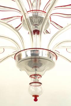 Italian Venetian Murano Glass Feather Chandelier - 4628643