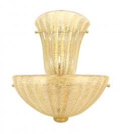 Italian Venetian Murano Rugiada Glass Wall Sconces - 4633661