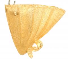 Italian Venetian Murano Ventola Gold Glass Wall Sconces - 4656437