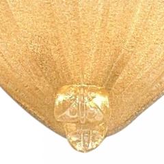 Italian Venetian Murano Ventola Gold Glass Wall Sconces - 4656438