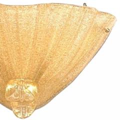 Italian Venetian Murano Ventola Gold Glass Wall Sconces - 4656439