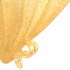 Italian Venetian Murano Ventola Gold Glass Wall Sconces - 4656440
