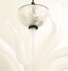 Italian Venetian Murano White Glass Chandelier - 4628471