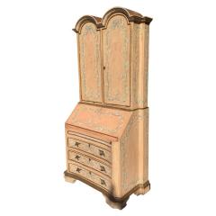 Italian Venetian Pink Chinoiserie Secretary Desk Cabinet - 4488936
