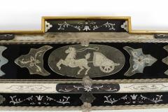 Italian Venetian Style Monumental Etched Glass Wall Mirror - 3173151