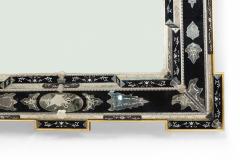 Italian Venetian Style Monumental Etched Glass Wall Mirror - 3173154