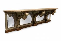 Italian Venetian Style Monumental Painted and Mirrored Console Table - 2800511