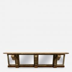 Italian Venetian Style Monumental Painted and Mirrored Console Table - 2802223