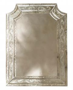 Italian Venetian Wall Mirror with Cut Corner Top - 4171261