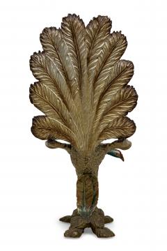 Italian Ventetian style 19th Cent carved peacock polychromed side chair - 4629220
