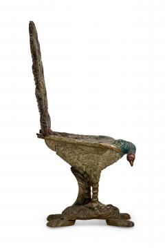 Italian Ventetian style 19th Cent carved peacock polychromed side chair - 4629221