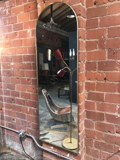 Italian Vintage Arched Shaped Brass Wall Mirror 1950s - 689219