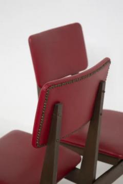 Italian Vintage Bench with Red Leather Seats 5 Seats - 3647001