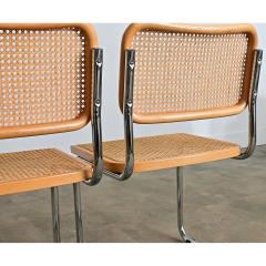 Italian Vintage Breuer Cesca Style Side Chairs with Cane Seats - 4555220