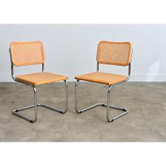 Italian Vintage Breuer Cesca Style Side Chairs with Cane Seats - 4555222