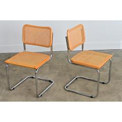 Italian Vintage Breuer Cesca Style Side Chairs with Cane Seats - 4555223