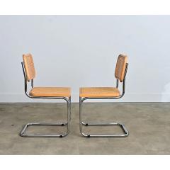 Italian Vintage Breuer Cesca Style Side Chairs with Cane Seats - 4555226