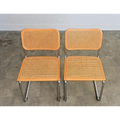 Italian Vintage Breuer Cesca Style Side Chairs with Cane Seats - 4555228
