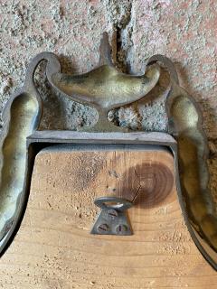 Italian Vintage Curvilinear Brass Mirror 1950s - 1527544