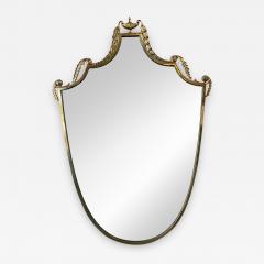 Italian Vintage Curvilinear Brass Mirror 1950s - 1528715