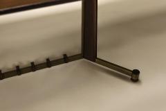 Italian Vintage Dining Table in Mahogany Rosewood and Brushed Brass Italy - 4300157