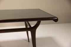 Italian Vintage Dining Table with Glass Top Italy 1950s - 4299982