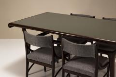 Italian Vintage Dining Table with Glass Top Italy 1950s - 4299986