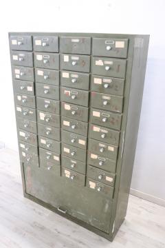 Italian Vintage Industrial Large Apothecary Multi Drawers in Metal - 2286189