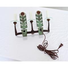 Italian Vintage Iron and T le Sunflower Sconce - 4690483