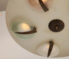Italian Vintage Pendant Chandelier with Colored Discs Italy circa 1950 - 3090055
