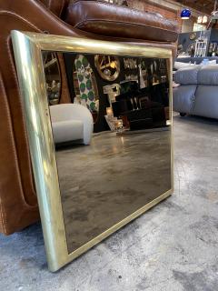 Italian Vintage Square Wall Mirror in Brass 1960s - 1546134