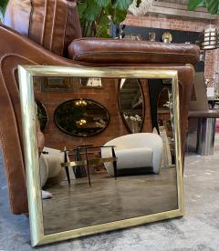 Italian Vintage Square Wall Mirror in Brass 1960s - 1546136