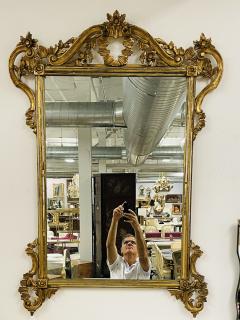 Italian Wall Console Mantle or Pier Mirror 1930s Gilt Gold Carved - 2686628
