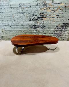 Italian Walnut Biomorphic Coffee Table 1970 - 3336945