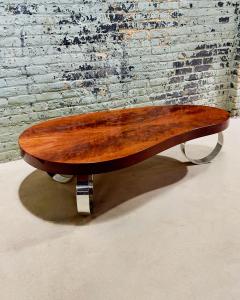 Italian Walnut Biomorphic Coffee Table 1970 - 3336946