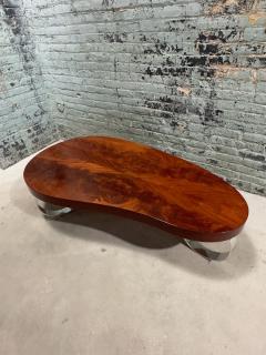 Italian Walnut Biomorphic Coffee Table 1970 - 3336948