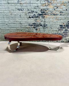 Italian Walnut Biomorphic Coffee Table 1970 - 3336949