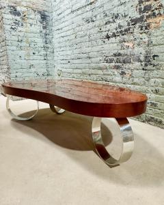 Italian Walnut Biomorphic Coffee Table 1970 - 3336950