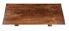 Italian Walnut Column Base Console - 4685057