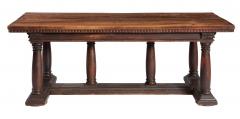 Italian Walnut Column Base Console - 4685058