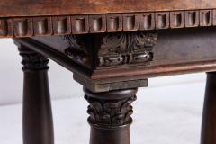 Italian Walnut Column Base Console - 4685061