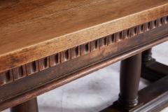 Italian Walnut Column Base Console - 4685062