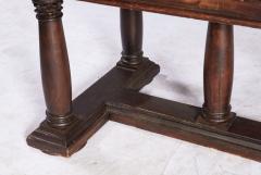 Italian Walnut Column Base Console - 4685064