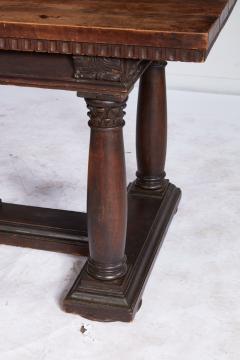 Italian Walnut Column Base Console - 4685065