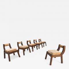 Italian Walnut Dining Chairs 1950s - 1226689