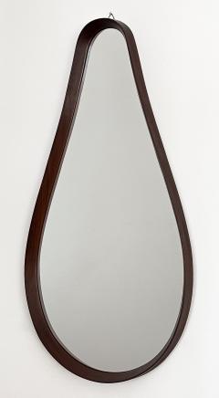 Italian Walnut Framed Teardrop Wall Mirror - 3261161