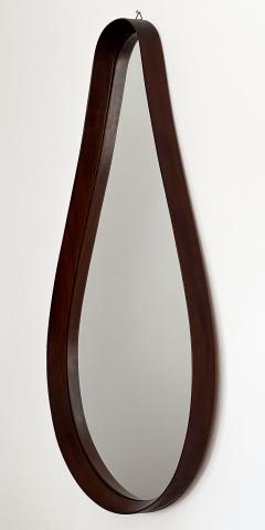 Italian Walnut Framed Teardrop Wall Mirror - 3261162