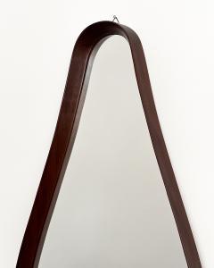 Italian Walnut Framed Teardrop Wall Mirror - 3261165