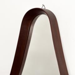 Italian Walnut Framed Teardrop Wall Mirror - 3261167