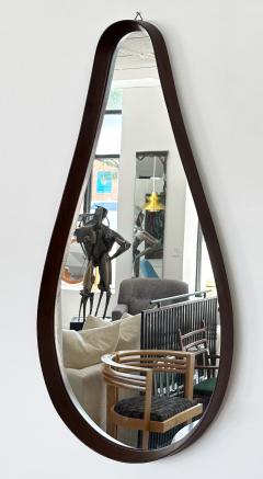 Italian Walnut Framed Teardrop Wall Mirror - 3261172